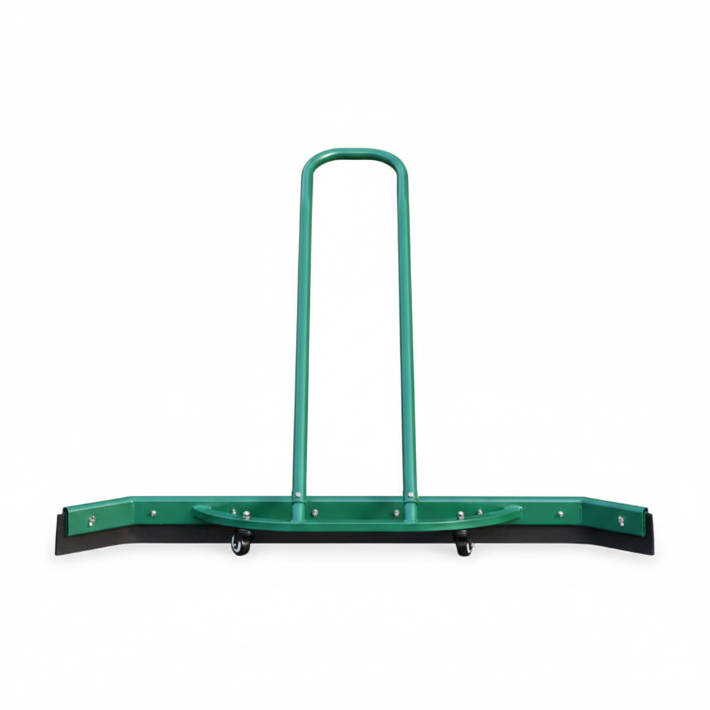 Milestone Sports Outdoor Basketball Court Squeegees with Elastic EVA Rubber Strip Accessories Stainless Steel | Carpet & Floor Sweepers