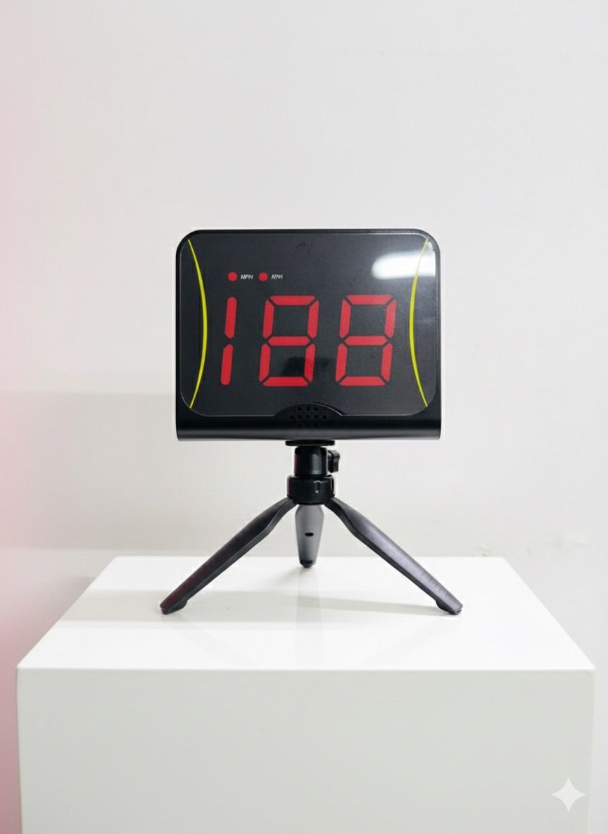 Milestone Sports Shot Speed Radar with MPH and KPH Measurement – Free Standing Radar for Lacrosse, Baseball, Hockey, Soccer and More